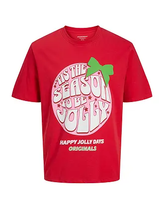JACK & JONES | T-Shirt JORHOLIDAY | rot